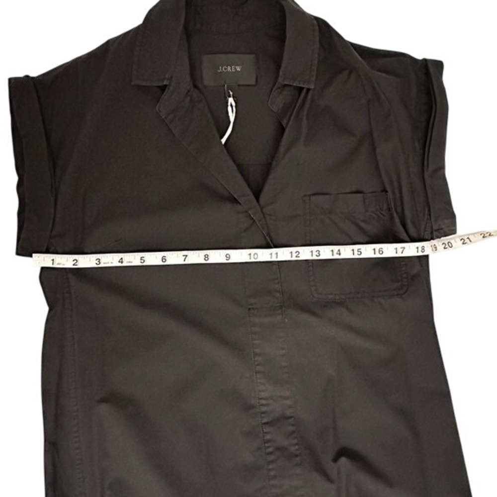 J.Crew Minimal Black Cotton Popover Shirt Dress – Size Small - Picture 3 of 6